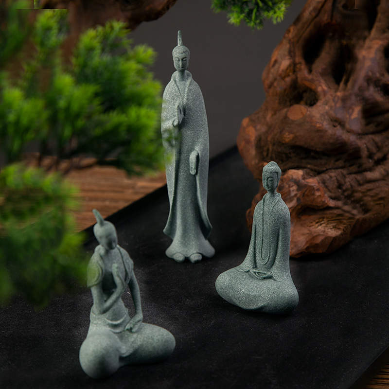 Bonsai Garden Zen - Mini Buddhist Monks Figurines Garden Buddha