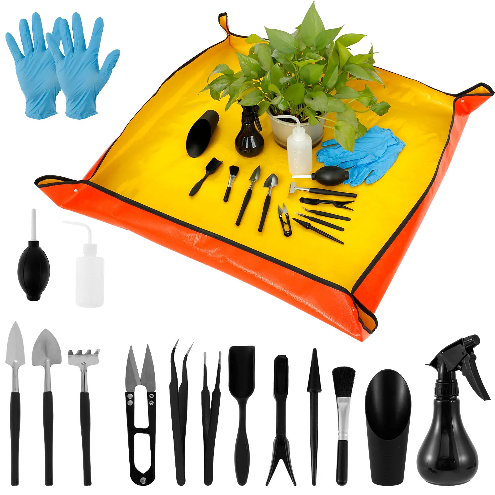Bonsai Garden Kit - 13/16Pcs Garden Succulent Plants Tools Mini