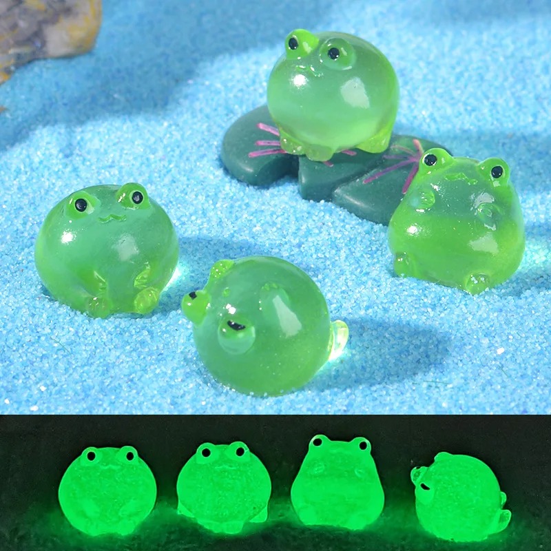 Bonsai Garden House - 10/20/30pcs Luminous Green Frogs Doll House