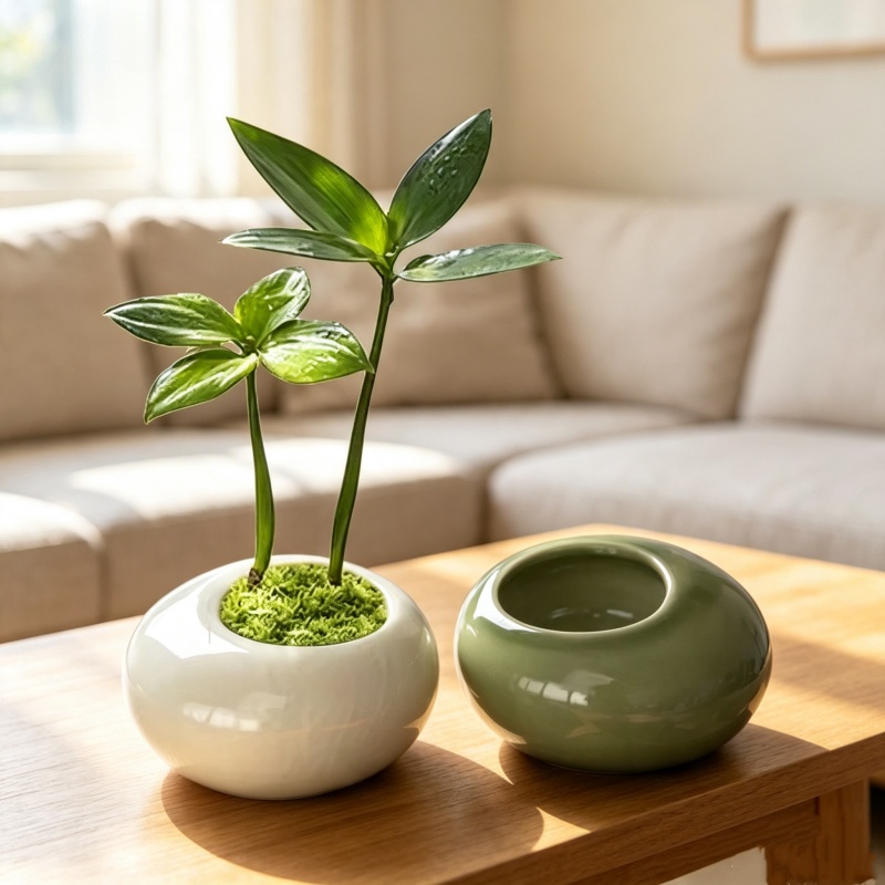 Mini Ice Crack Glazed Plant Po - Bonsai Garden Art recension och pris