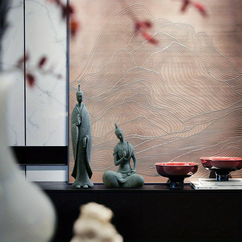 Mini Buddhist Monks Figurines  - Bonsai Garden Zen recension och pris