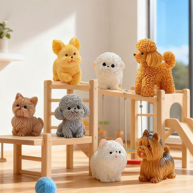 Cute Teddy Poodle Puppy Small  - Bonsai Garden Art recension och pris