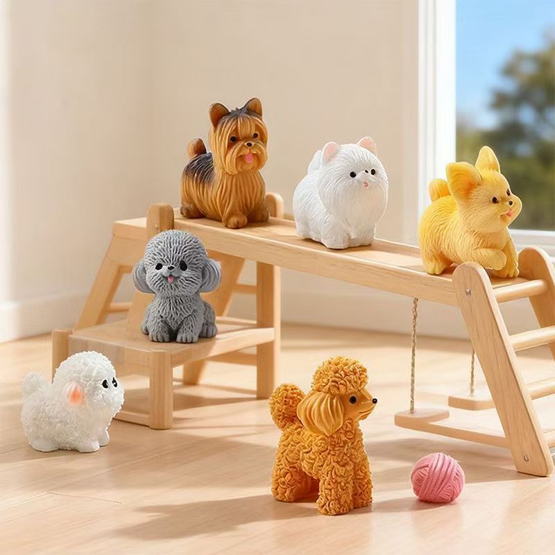 Cute Teddy Poodle Puppy Small  - Bonsai Garden Art recension och pris