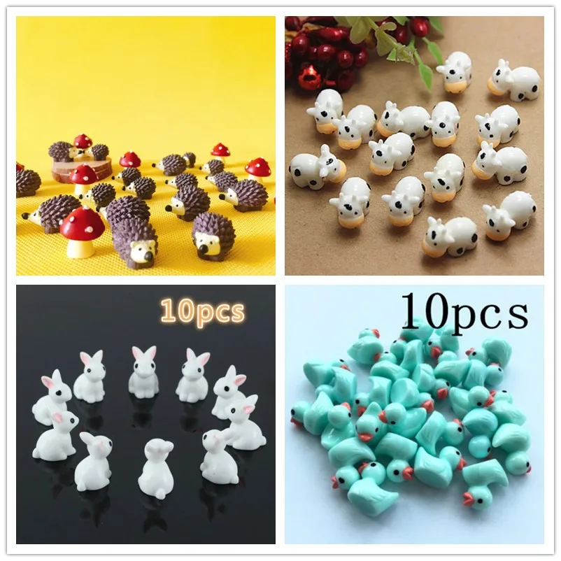 10Pcs/Hedgehog and Cows/Cute A - Bonsai Garden Art recension och pris
