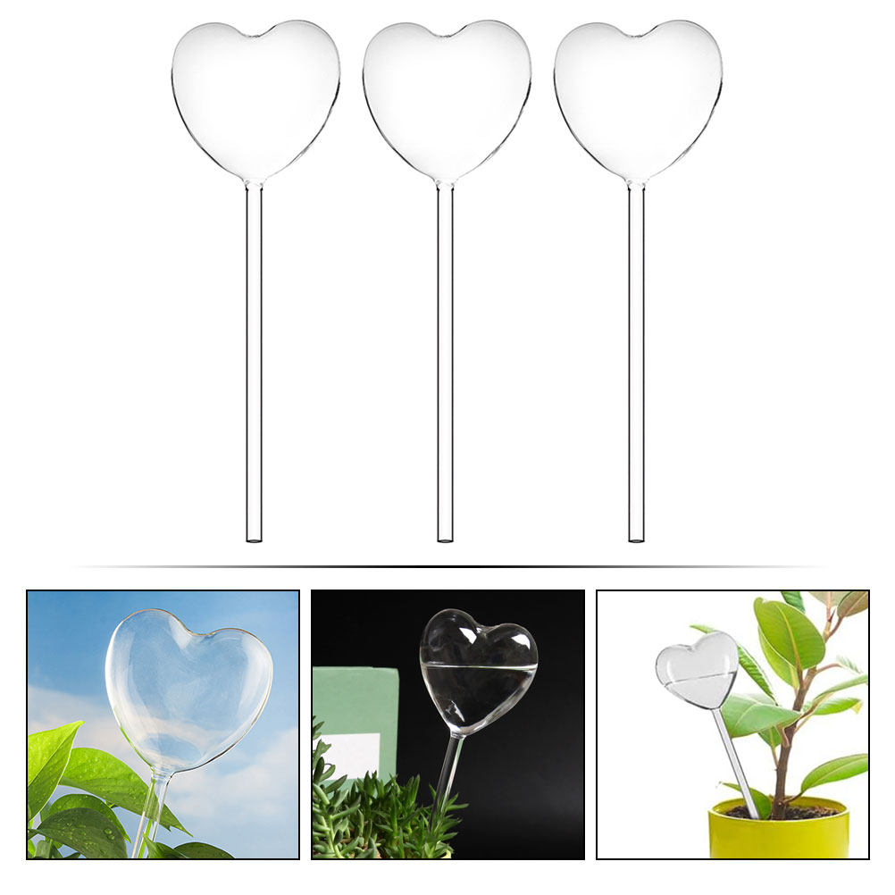 3Pcs Heart Shaped Glass Self W - Bonsai Garden Kit recension och pris
