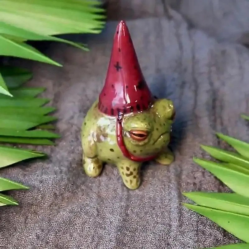 C 1pc Frog Statues For Garden  - Bonsai Garden Art recension och pris