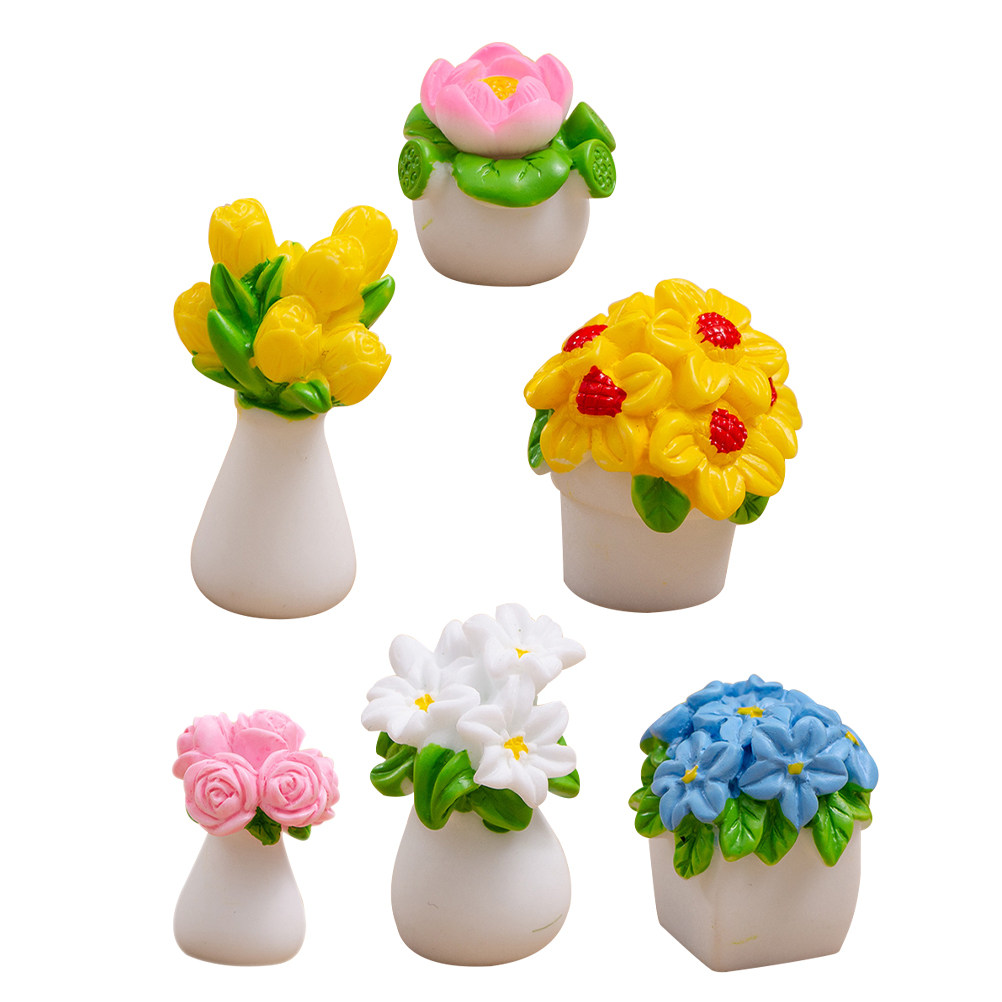 6Pcs Realistic Miniature Potte - Bonsai Garden House recension och pris
