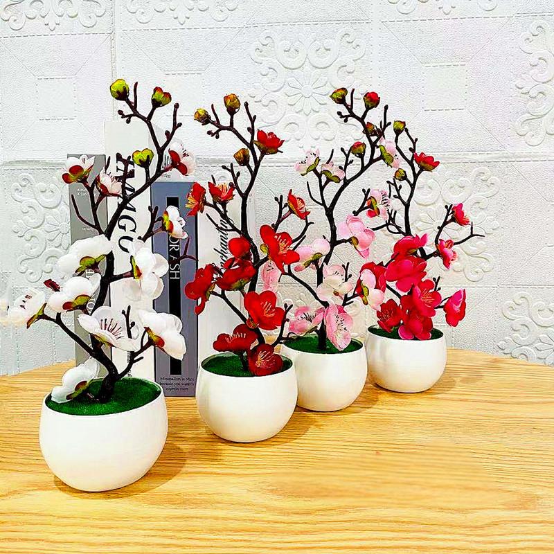 Simulation Plum Flower Pot Pla - Bonsai Garden Kit recension och pris