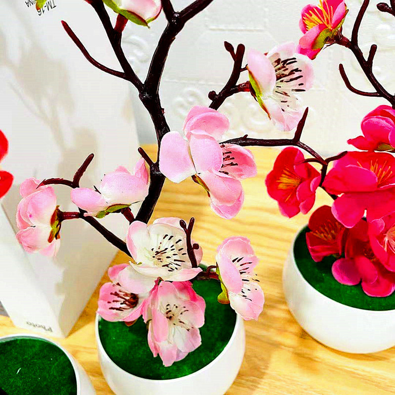 Simulation Plum Flower Pot Pla - Bonsai Garden Kit recension och pris