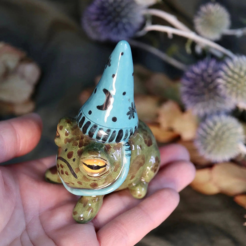 Cute Frog Statues for Garden W - Bonsai Garden Art recension och pris