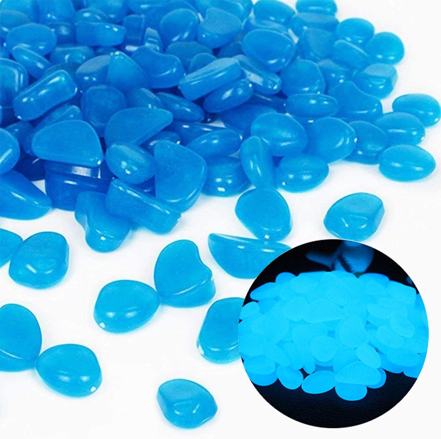 Fish Tank Rocks Glow Blue Pebb - Bonsai Garden Zen recension och pris