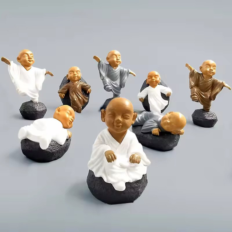 4pcs Chinese Kong Fu Monk Figu - Bonsai Garden Art recension och pris