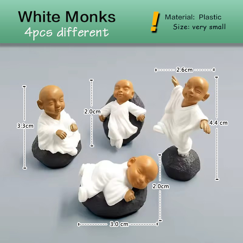 4pcs Chinese Kong Fu Monk Figu - Bonsai Garden Art recension och pris