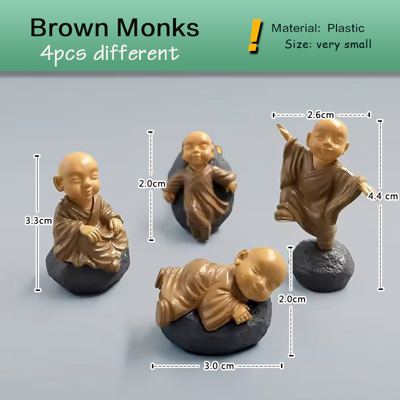 4pcs Chinese Kong Fu Monk Figu - Bonsai Garden Art recension och pris