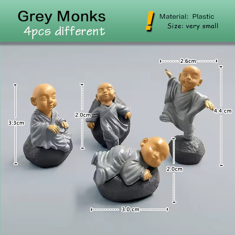 4pcs Chinese Kong Fu Monk Figu - Bonsai Garden Art recension och pris