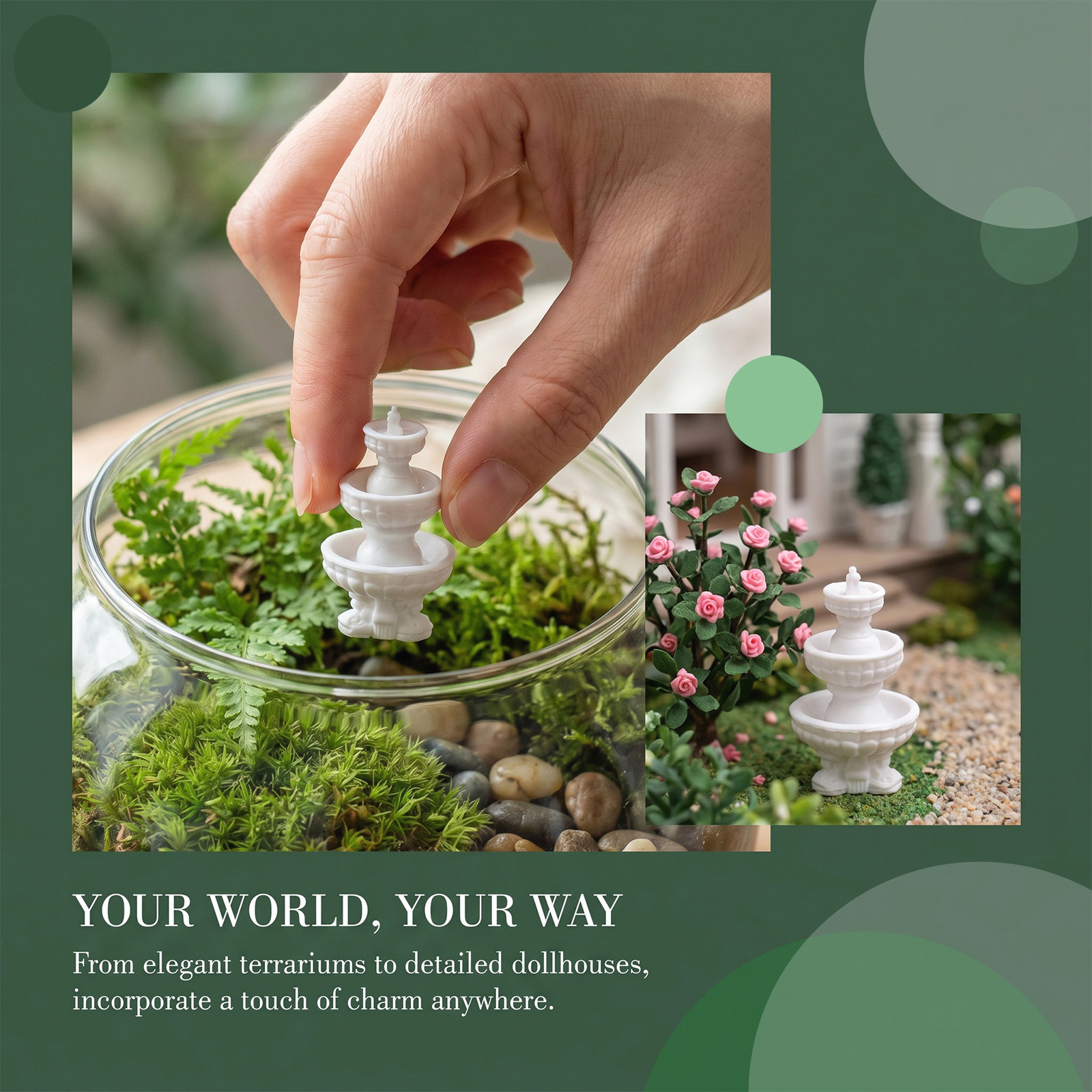 Micro Landscape Fountain Plast - Bonsai Garden House recension och pris