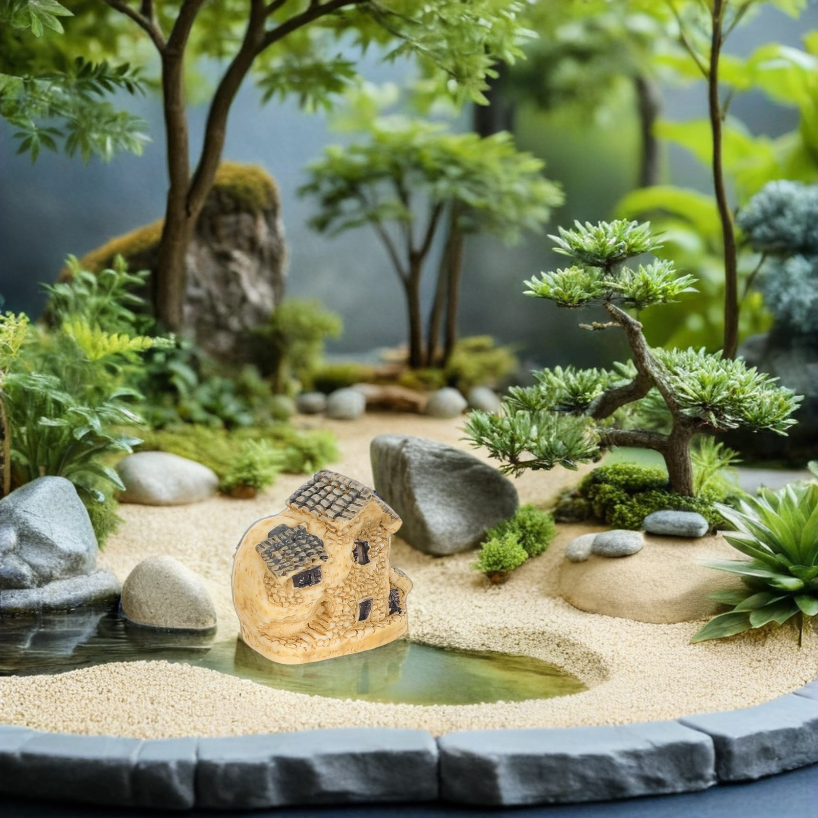 4Pcs Miniature Resin Fairy Gar - Bonsai Garden House recension och pris