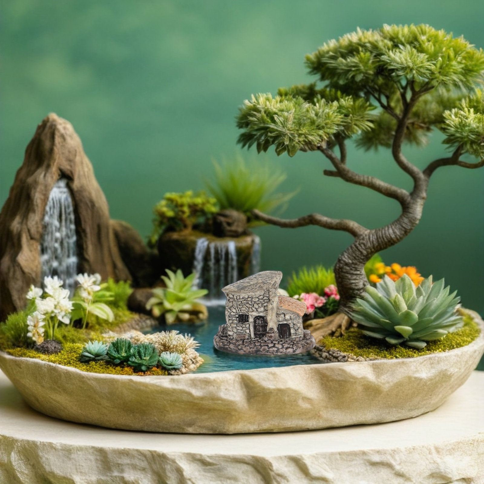 4Pcs Miniature Resin Fairy Gar - Bonsai Garden House recension och pris